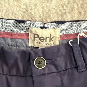Perk Slim Fit Stretch Chinos in Navy NEW